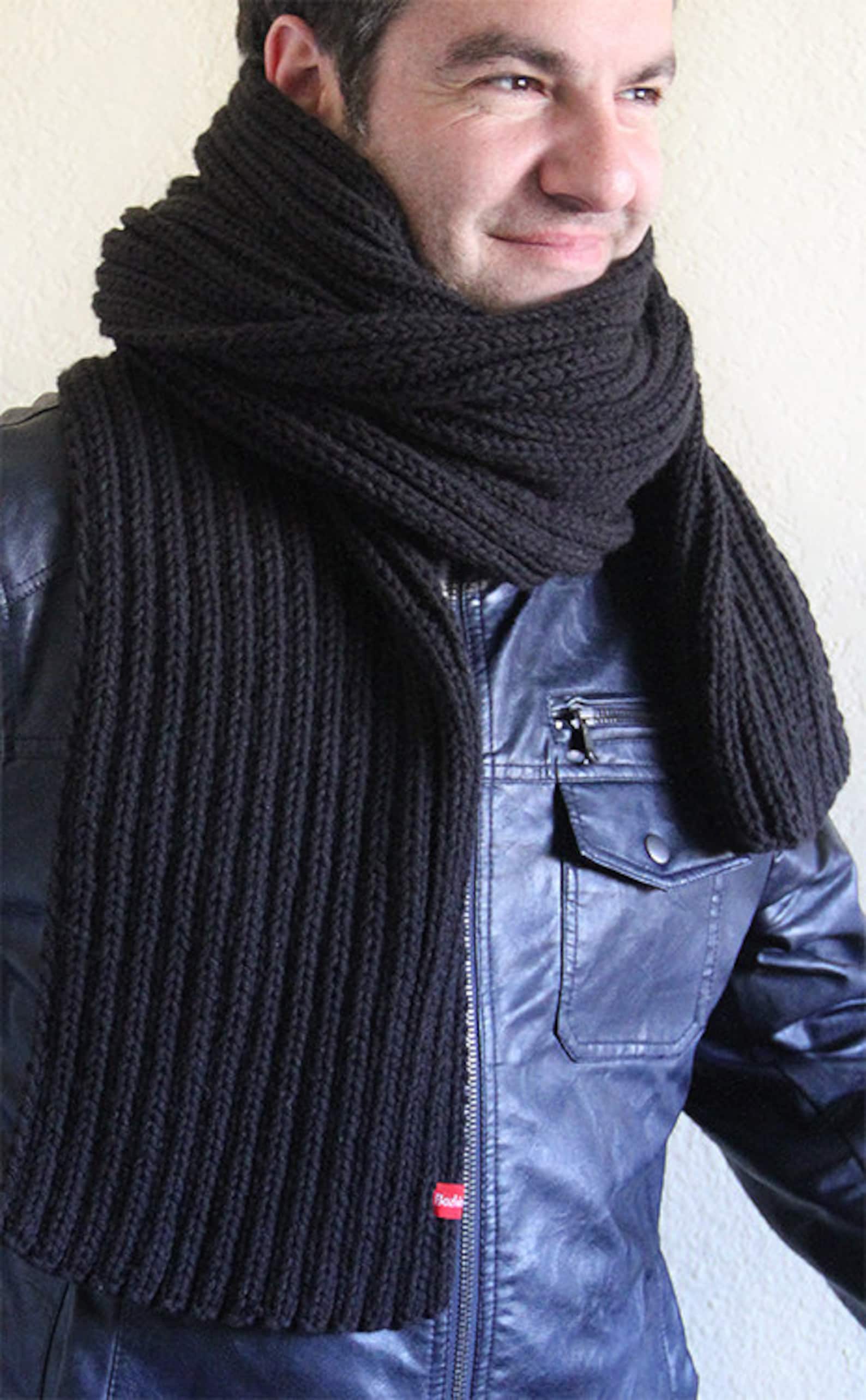 Extra Long Mens Scarf. Made to Order, Hand Knitted Winter Scarf. Etsy