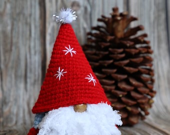 Scandinavian gnome, Crochet Christmas gnome, Crochet gnome with pompom, Christmas Decor, Holiday decor, Norwegian nisse