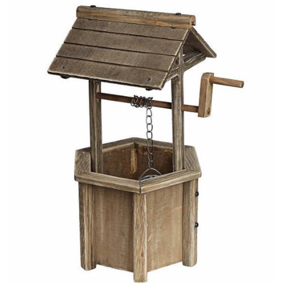 Stunning Rustic Wooden Wishing Well Garden Free P P In Uk Etsy