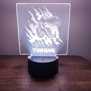 Lampe LED dinosaure personnalisée