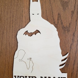 Personalized wood superhero wall sign  bedroom door sign 4