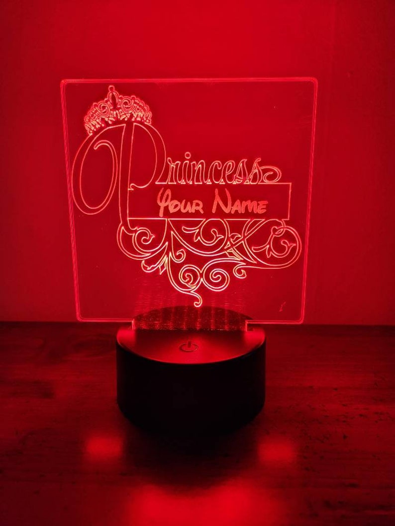 Personalized Princess LED Lamp - Etsy