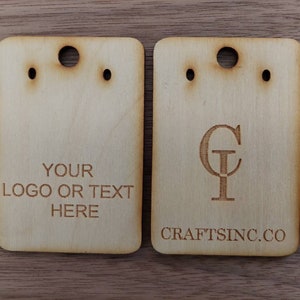Personalized Wholesale packs of 2.95 mm wood  rectangle earring cards