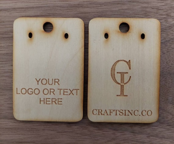 Personalized Wholesale packs of 2.95 mm wood rectangle earring cards