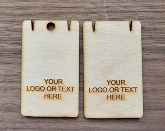 Personalized Wholesale packs of 2.95 mm wood  rectangle necklace cards