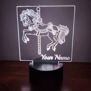 Personalized Carousel Horse LED Lamp/Night Light