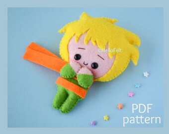 PDF PATTERN: The Little Prince. Felt Little Prince Tutorial.