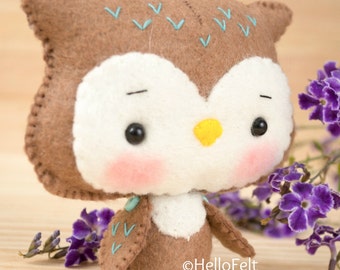 PDF PATTERN: Felt Owl. + SVG File.