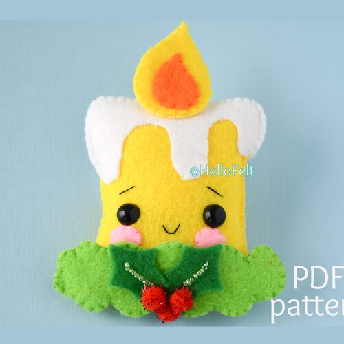 PDF PATTERN: Cute Christmas Cupcake. Felt Christmas Ornaments - Etsy
