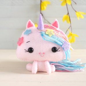 PDF PATTERN: Misty the Unicorn. Unicorn felt pattern. Felt unicorn pattern.