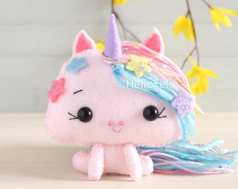 PDF PATTERN: Misty the Unicorn. Unicorn felt pattern. Felt unicorn pattern.
