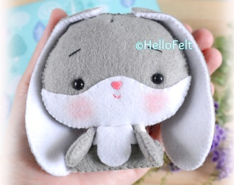 PDF PATTERN: Felt Bunny + SVG File.