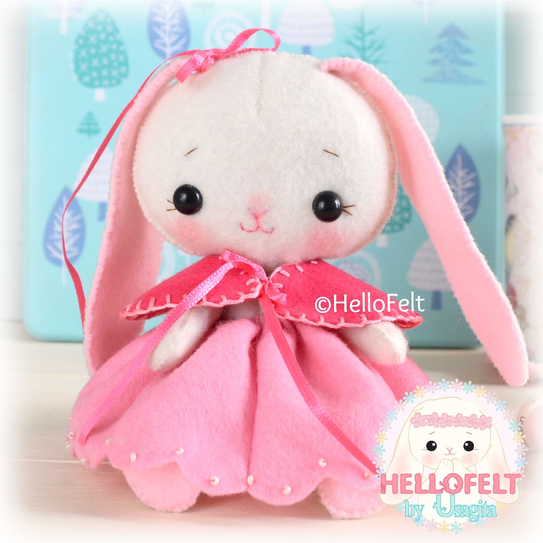 PDF PATTERN: Usagita by Hellofelt. Felt Bunny Doll Sewing PDF Pattern ...