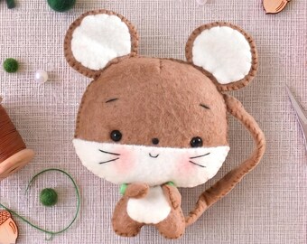 PDF PATTERN: Felt Mouse + SVG File.