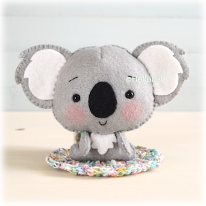 PDF PATTERN: Felt Koala. Felt Animal Pattern.