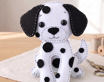 フェルト製犬用ぬいぐるみの縫製パターン（コーギー、ハスキー、パグ