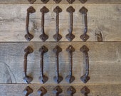 20 Cast Iron Handles Small 5 1 2 quot Long Rustic Drawer Pulls Home Decor Kitchen Bathroom Cupboard Restoration Vintage Look Farm Tack Crafts