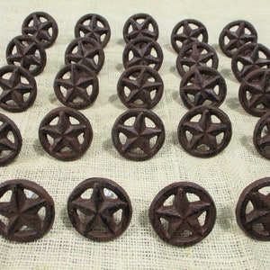 24 Cast Iron Pulls,  Drawer Pulls, 2" Wide, Knobs, Supply, Cabinet Knobs, Texas Star, Western