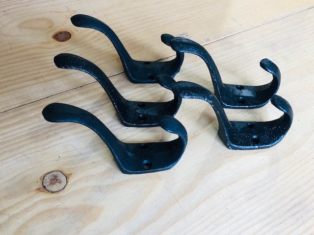 12-Pack Cast Iron Black Acorn School House Coat Hooks - Farmhouse Style Wall Mount Rack For Hallway Or Entryway