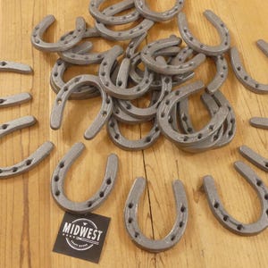 20 Cast Iron 3 1/2" X 2 3/4" Horseshoes Small Cast Iron Metal Horseshoes Good Luck Horseshoes Home Decor Crafts - By Midwest Craft House