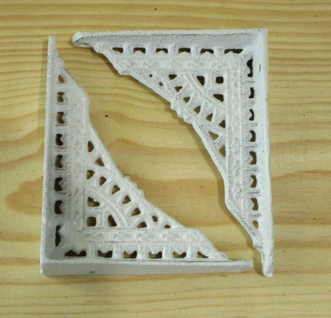 2 Antique Style Corbels, Shelf Brackets, Small Bookshelf Braces, 5x 4