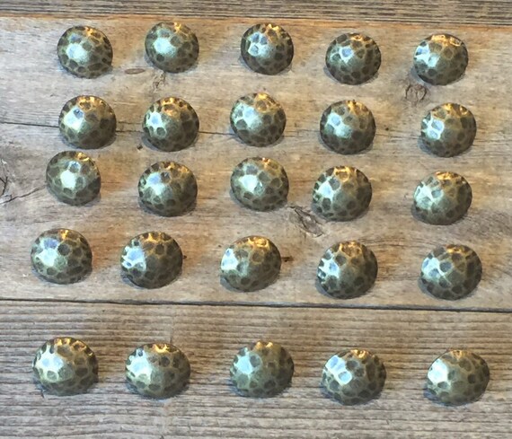 50 Clavos Decorative Nail Heads Rustic Antique Brass 91 Etsy
