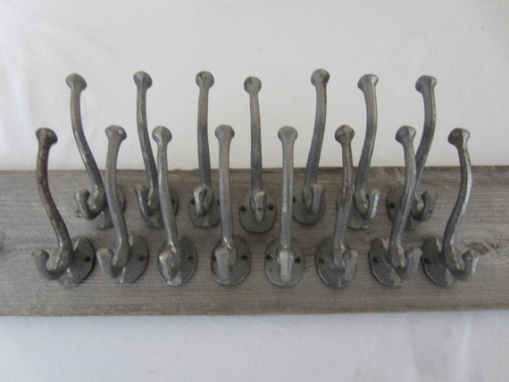 12 Pack Large Cast Iron Wall Hooks - Heavy Duty 7.5" Harness Hooks For Barn, Farmhouse Decor