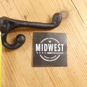20 Black Cast Iron Coat Hooks – Rustic Schoolhouse Wall Hooks – Farmhouse Entryway Hardware – Vintage Looking Hook Set of 20 image 8