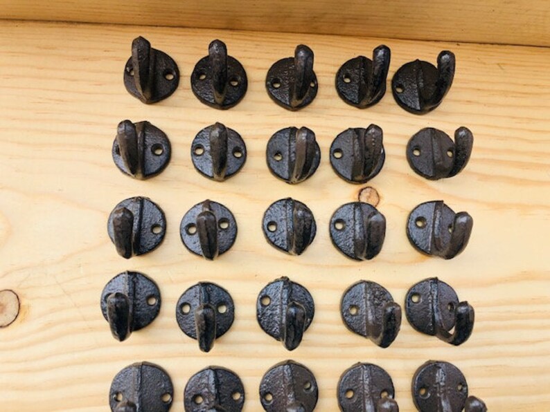 25 Cast Iron Small Key Hooks Dog Leash Hooks Craft Hook Peg Etsy