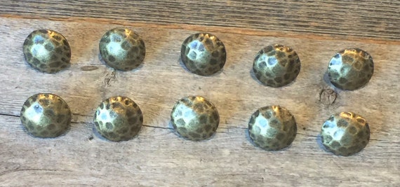 10 Clavos Decorative Nail Heads Rustic Antique Brass 91 Etsy