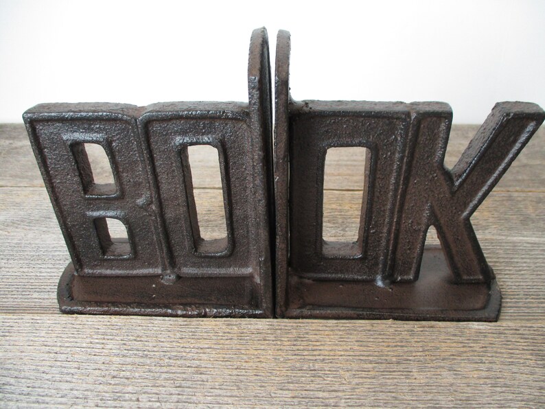 BOOK ENDS BOOKENDS Cast Iron Shelf Mantle Library Office Etsy