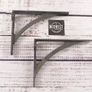 2 Cast Iron Brackets, Shelf Brackets, Bracket, Brackets, 7" X 5 1/4", Bookshelf Bracket, Mantle, Small, Braces, By Midwest Craft House