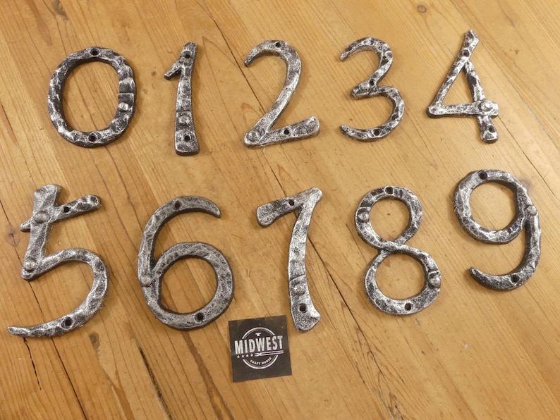 Cast Iron Numbers, Single Numbers, House Numbers, Craft Numbers, Large ...