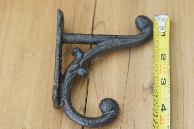 10 Brown Rustic Coat Hooks Cast Iron Antique Style New Made to - Etsy