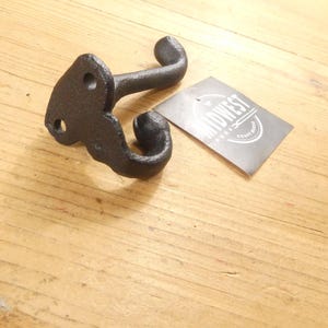 20 Black Cast Iron Coat Hooks – Rustic Schoolhouse Wall Hooks – Farmhouse Entryway Hardware – Vintage Looking Hook Set of 20 image 10