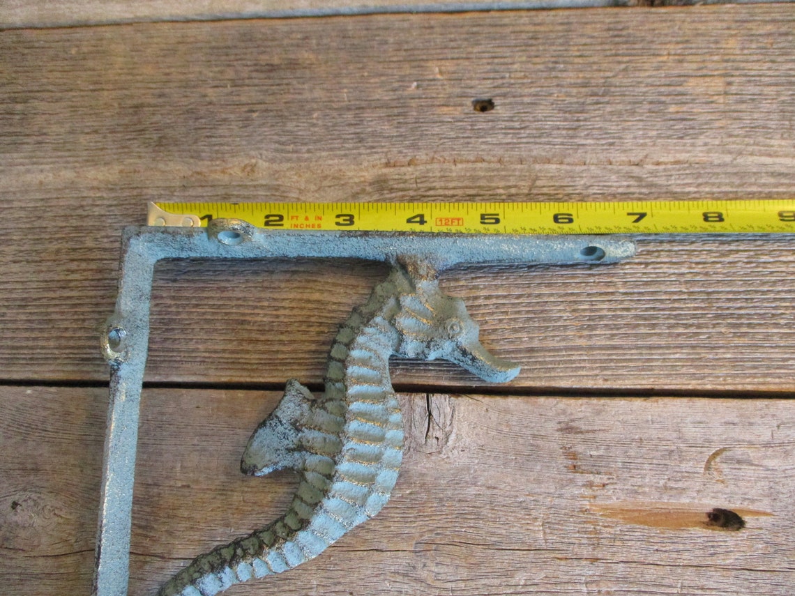 4 hierro fundido náutico SEAHORSE soportes de caballo de mar | Etsy
