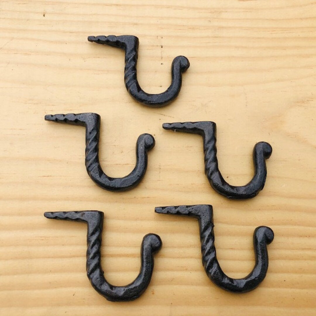 5 HAND HOOKS Nail in Hook Glazed Iron Mug Hook Coat Etsy