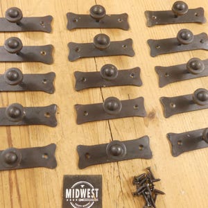 15 Forged Iron Pulls 4 1/8" Long Cabinet Handles Bin Door Gate Crafts - By Midwest Craft House