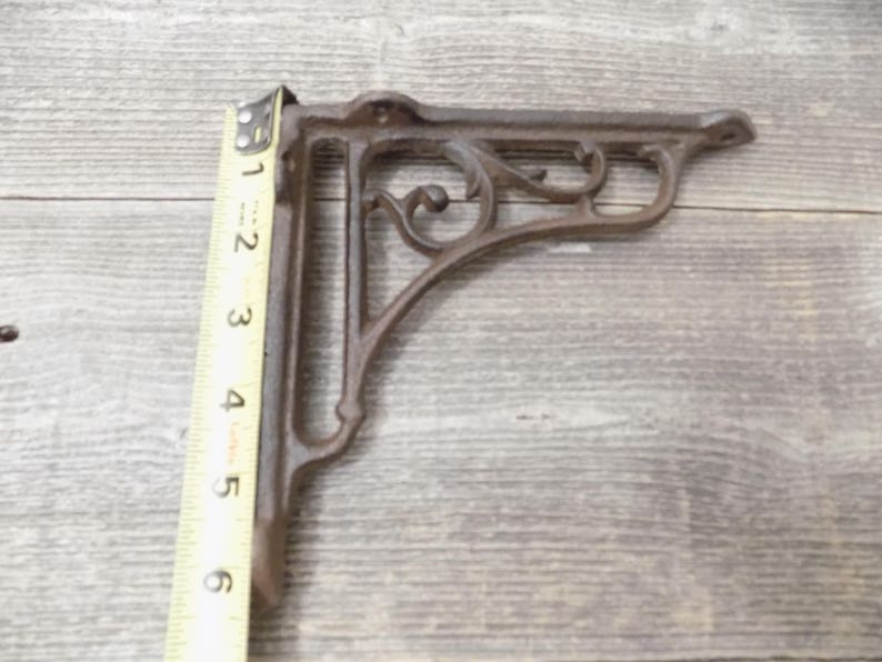 6 Antique Style Shelf Brackets Cast Iron Corbels Braces 5 Etsy