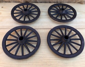 1:24 Scale1 Set of 4 Plastic Custom 8 Spoke Rims & Tires w/4 metal axles-Set #5 
