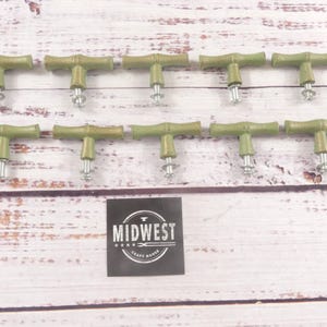 10 Small Cast Iron Bamboo Shape Drawer Pulls, Handles, Drawer Pulls, Window Handles, Cabinet Pulls, Knobs, Hardware - By Midwest Craft House