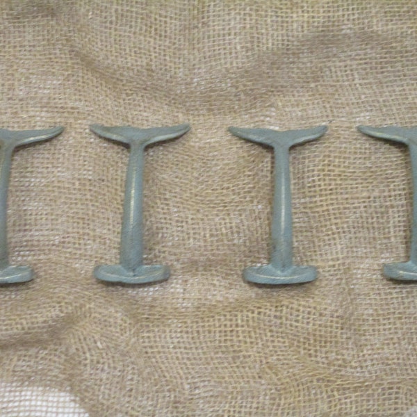 4 Whale Tail Hooks, Tale Hooks, Cast Iron Entryway Hooks, Hall Tree Hooks, Beach House Decor, Entryway, Coat Rack, Hat