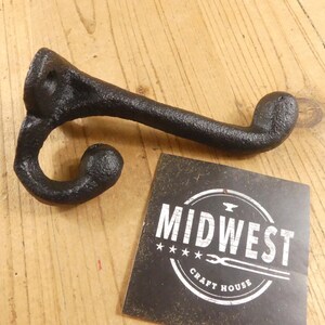 20 Black Cast Iron Coat Hooks – Rustic Schoolhouse Wall Hooks – Farmhouse Entryway Hardware – Vintage Looking Hook Set of 20 image 9