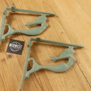 6 Cast Iron Nautical Mermaid Brackets Garden Braces