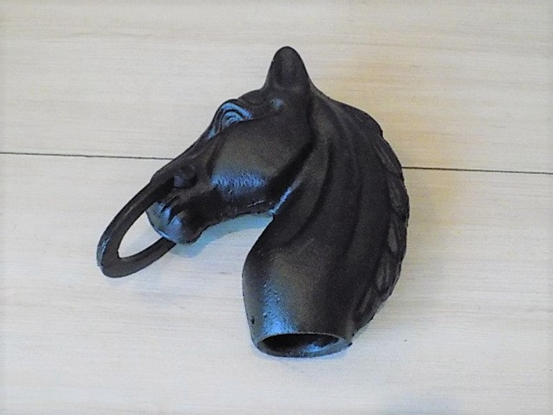 2 Horse Head Hitching Posts Cast Iron Western Yard /& Garden Decor Farm Cowboy Cowgirl Ranch Home