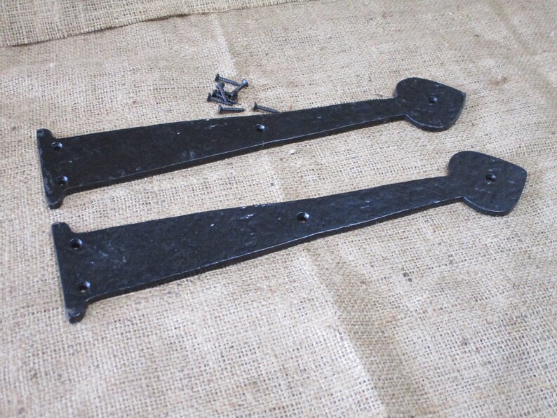 4 IRON DUMMY HINGES Decorative Hinge Black Faux Fake Etsy