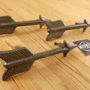 Rustic Cast Iron Arrow Drawer Pulls - Set of 3 - By Midwest Craft House