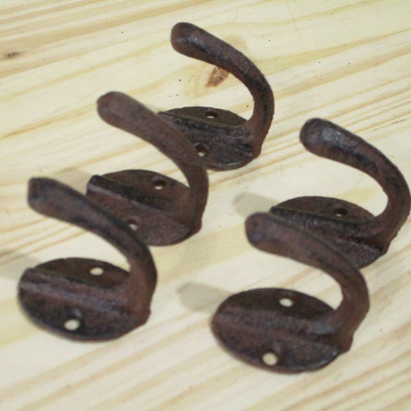 5 Cast Iron Small Key Hooks, Dog Leash, Craft Hooks, Peg Hooks, Coat Rack Hooks, Hat Hooks, Entryway Hooks