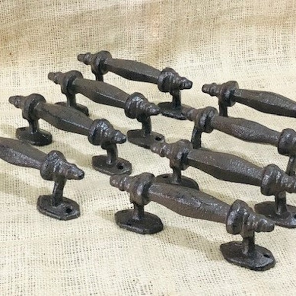 8 Barn Door Handles, Colonial, Door Handle, Pulls, Handles, Primitive, Antique Style, Cast Iron, Rustic, Farmhouse