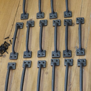16 Cast Iron Handles, Door Pulls, 6" Long, Handles, Supply, Cabinet Pulls, Gate Handle, Iron